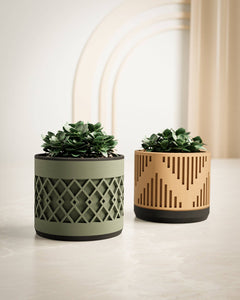 HERITAGE Planter - Classic & Timeless Elegance: 3.5 Inches / Forest Green