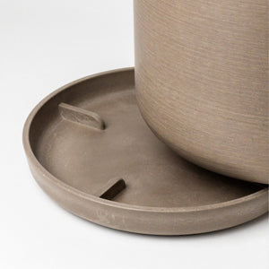 Kanso Designs - 9” Signature Stone Planter & Saucer | Earth Tones