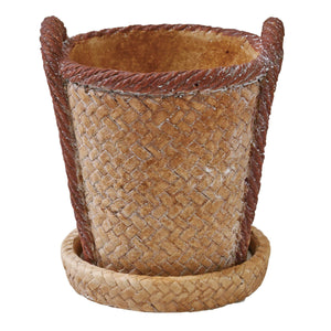 Time Concept - Cement Rope Two Handle Planter Small