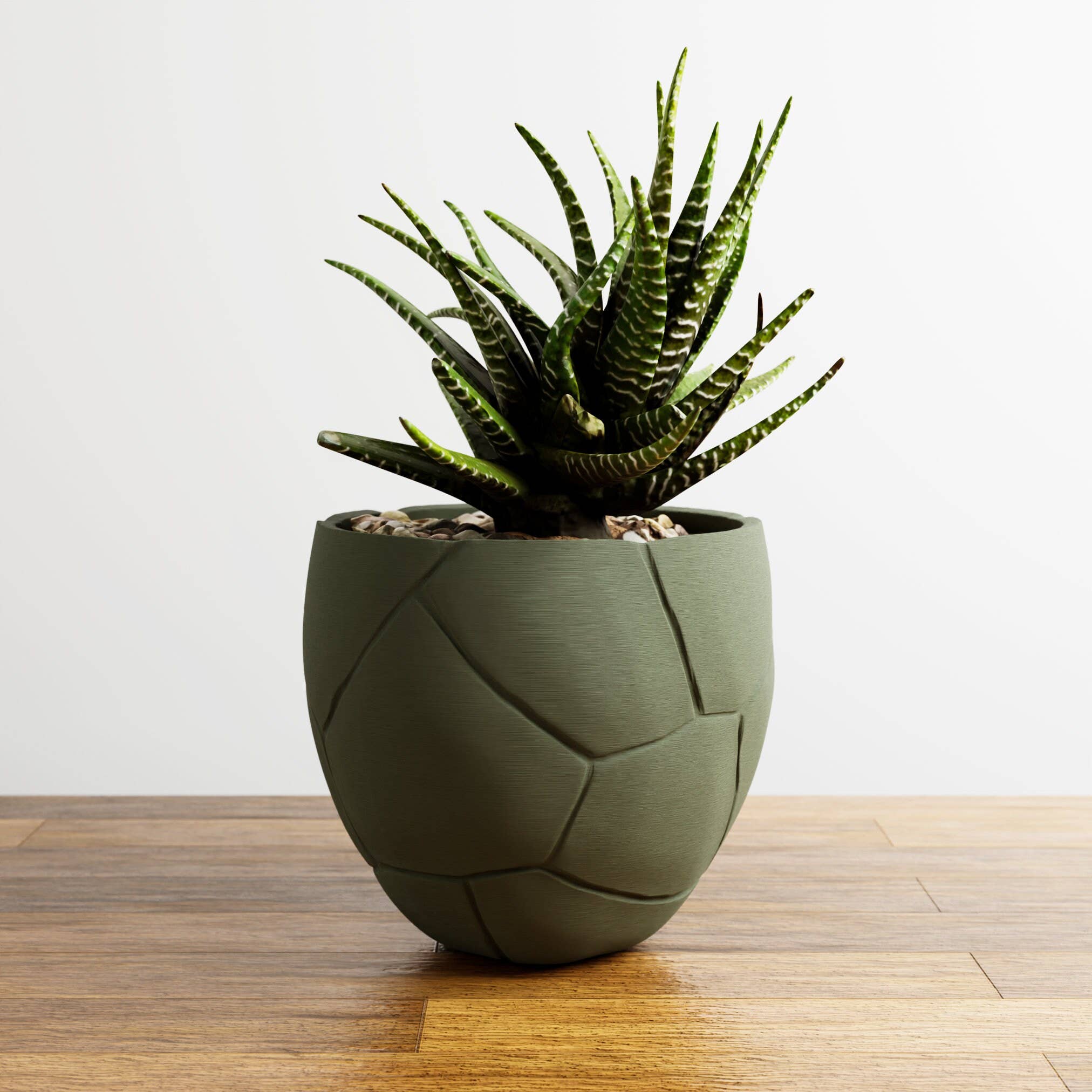 QUAKE Planter - Dynamic Design: 3 Inches / Forest Green