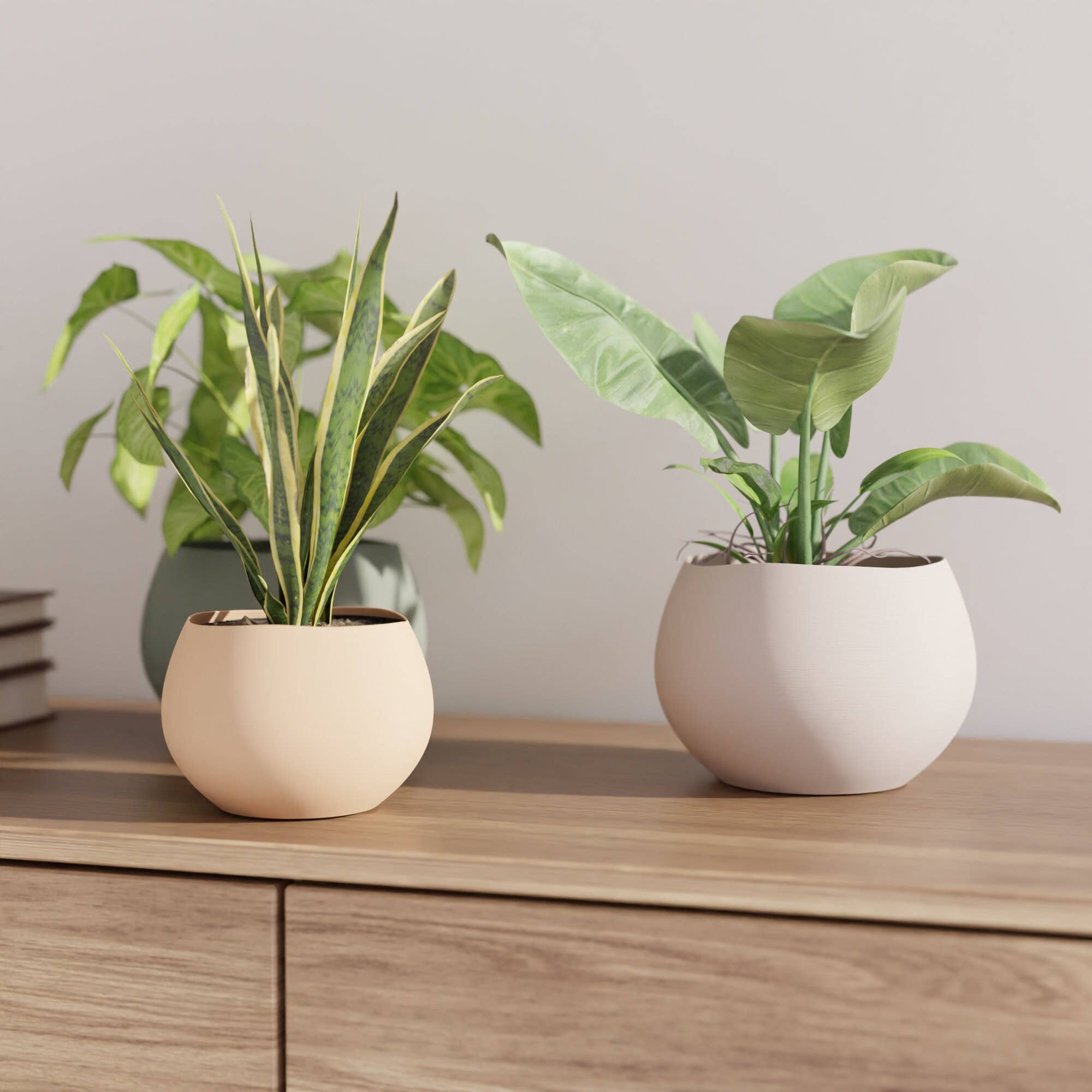 Soléa Planter: 5" / Muted White